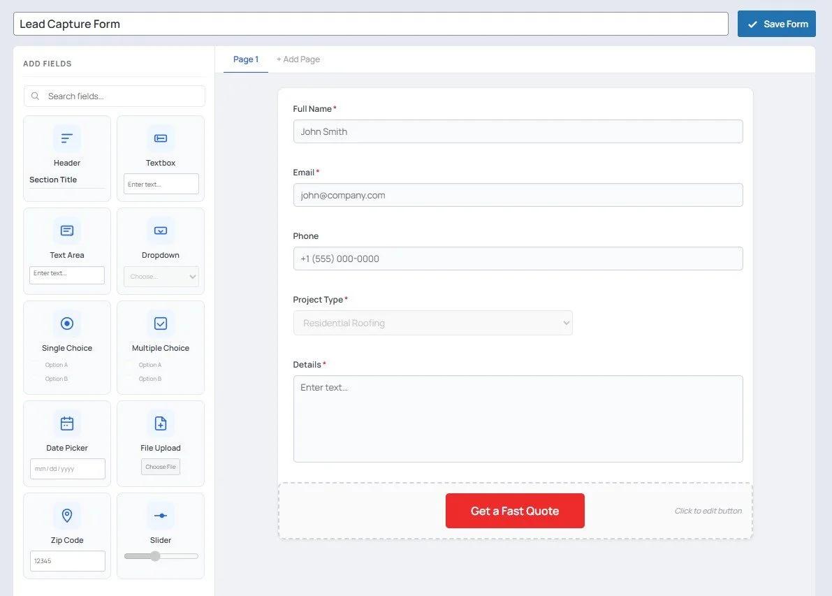 Form entries inbox