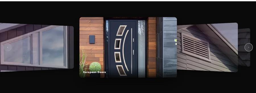 XtremeSlider 3D layout wide view — five visible slides with CSS depth transforms and glassmorphism navigation arrows